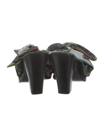 Burberry Satin Printed Mules