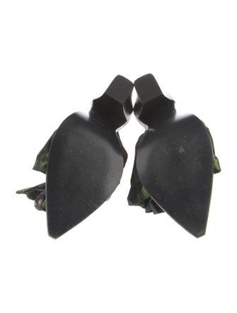 Burberry Satin Printed Mules