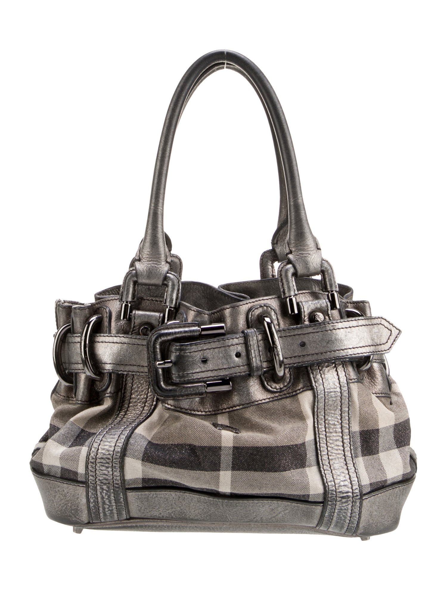 Burberry Canvas Top Handle Bag