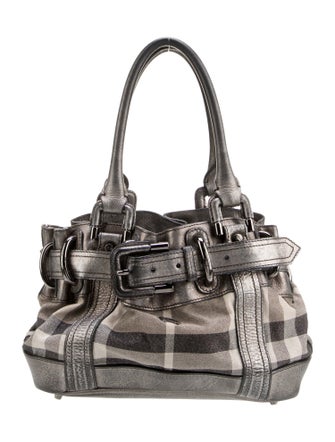 Burberry Canvas Top Handle Bag