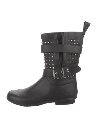 Burberry Spike Accents Rubber Rain Boots