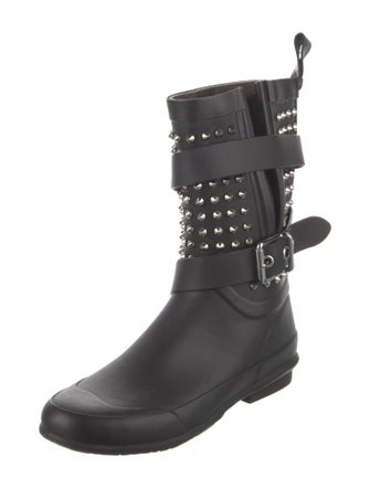 Burberry Spike Accents Rubber Rain Boots