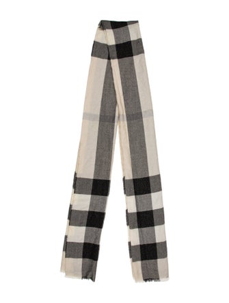 Burberry Plaid Print Scarf