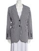 Burberry Plaid Print Blazer