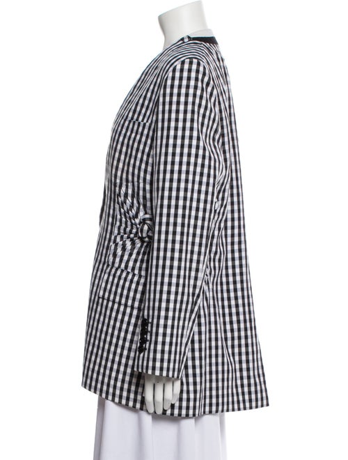Burberry Plaid Print Blazer