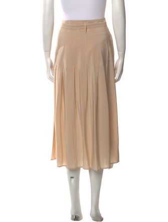 Burberry Silk Midi Length Skirt