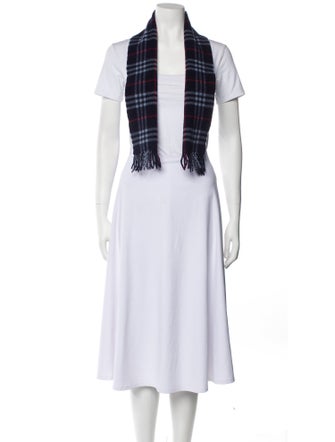 Burberry Lambswool Plaid Print Scarf