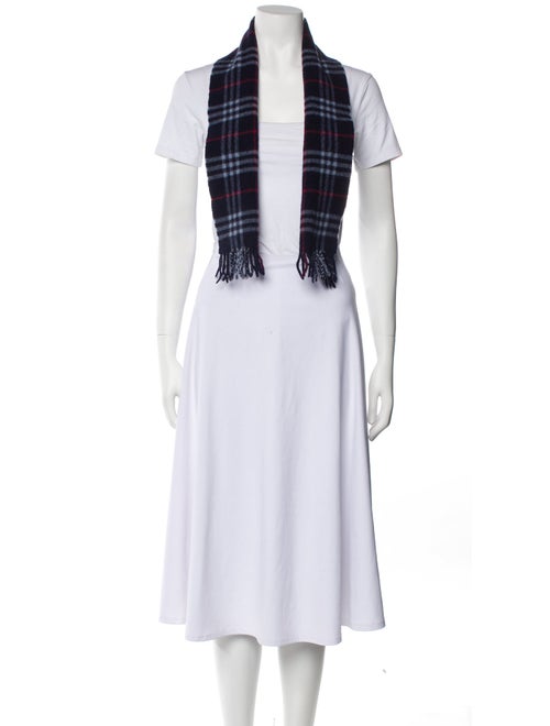 Burberry Lambswool Plaid Print Scarf