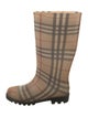 Burberry Rubber Plaid Print Rain Boots