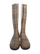 Burberry Rubber Plaid Print Rain Boots