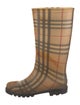Burberry House Check Pattern Rubber Rain Boots