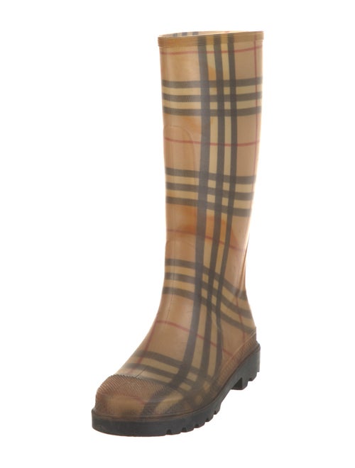 Burberry House Check Pattern Rubber Rain Boots