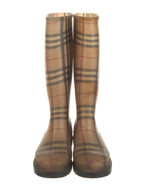 Burberry House Check Pattern Rubber Rain Boots