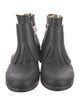 Burberry Rubber Fringe Trim Accent Rain Boots
