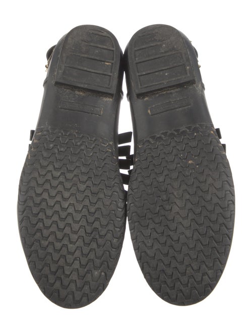 Burberry Rubber Fringe Trim Accent Rain Boots