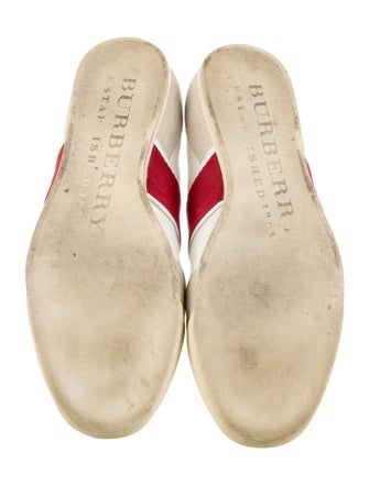 Burberry Leather Colorblock Pattern Sneakers