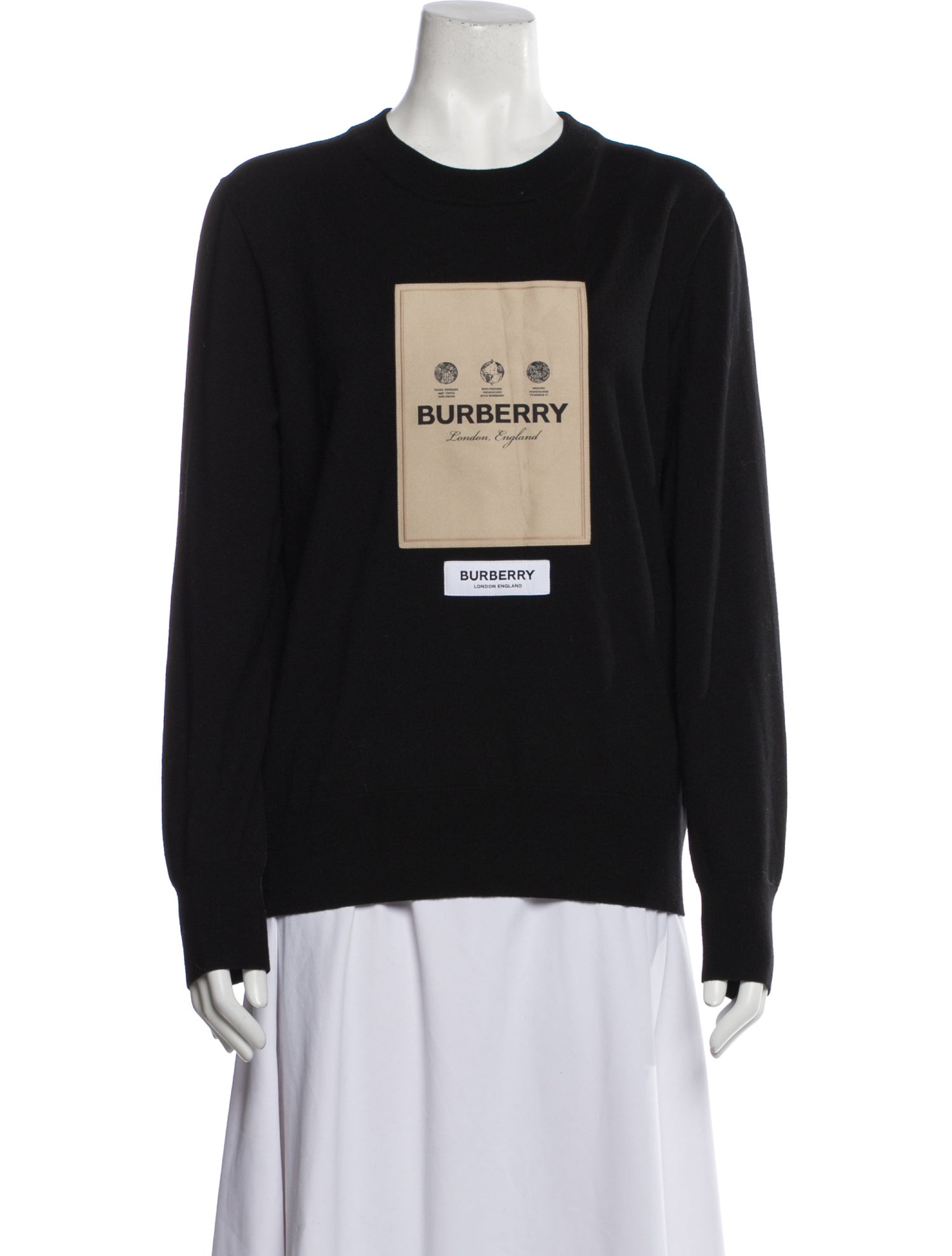 Burberry Wool Graphic Print Sweater