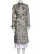 Burberry London Plaid Print Trench Coat