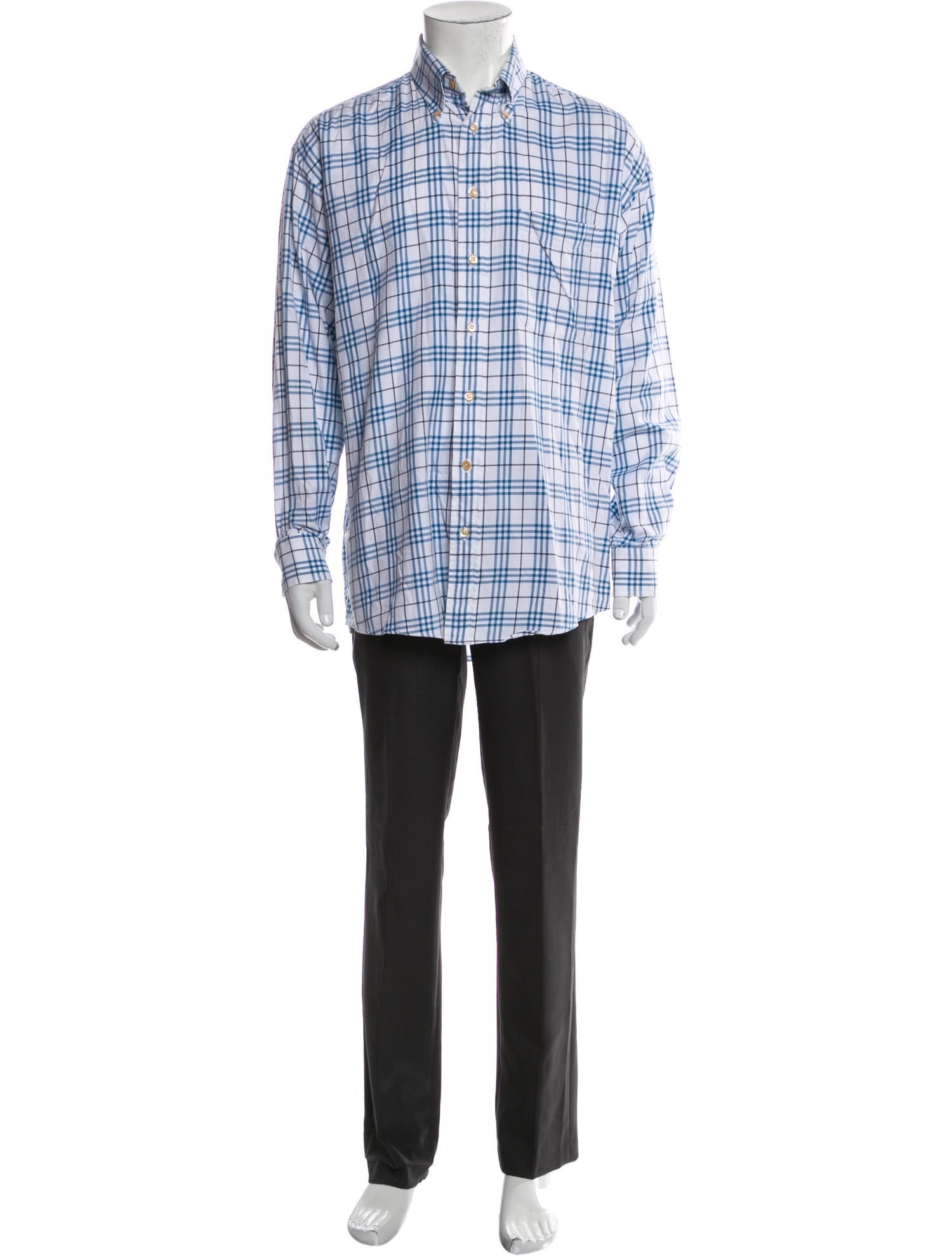 Burberry Abstract Check Long Sleeve Shirt