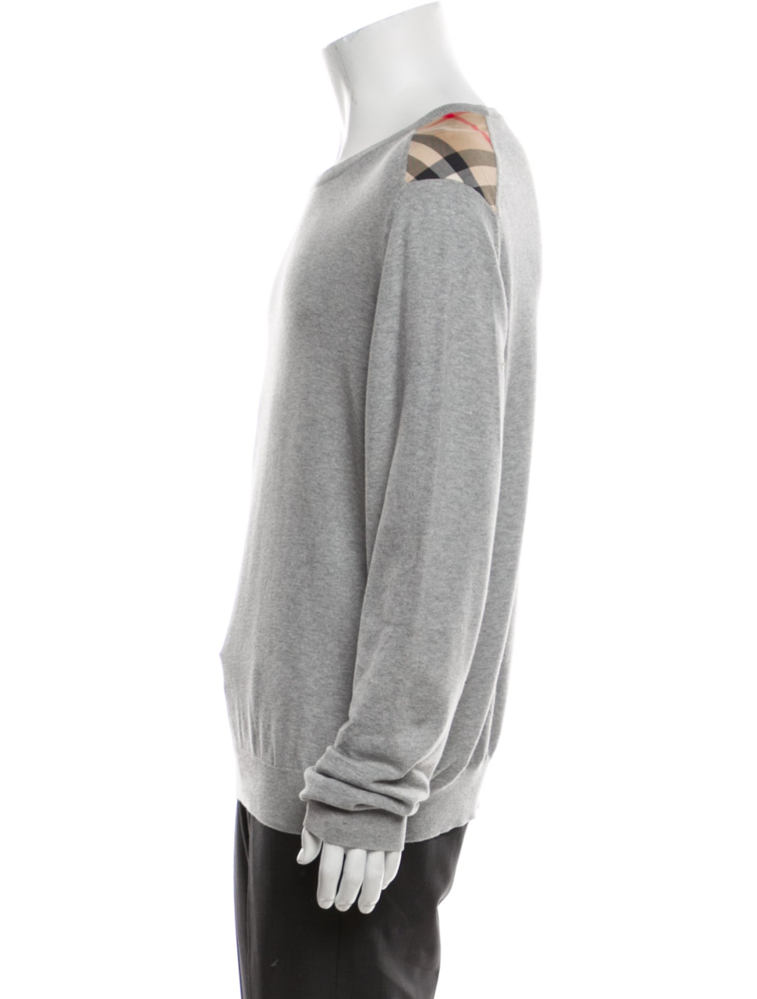 Burberry Nova Check Pattern Crew Neck Pullover