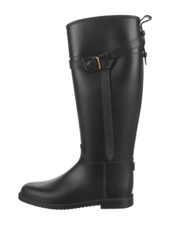 Burberry Nova Check Pattern Rubber Rain Boots