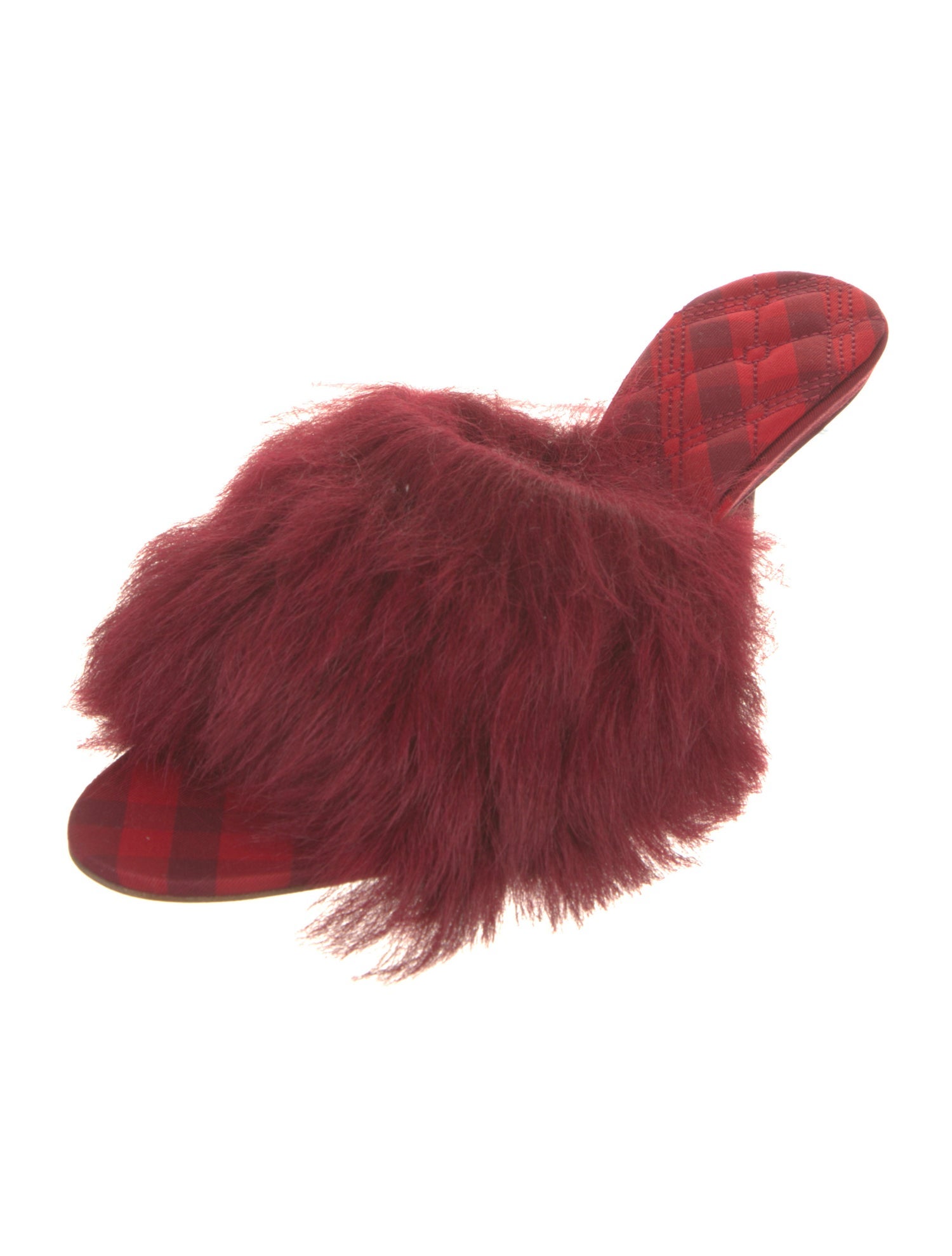 Burberry Prorsum Faux Fur Slides