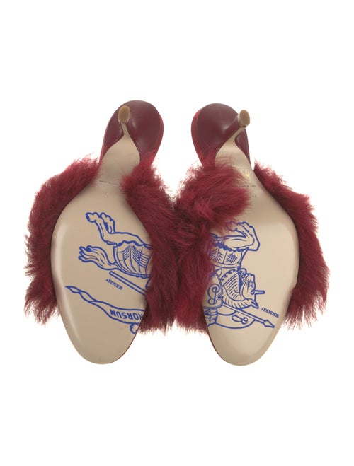 Burberry Prorsum Faux Fur Slides