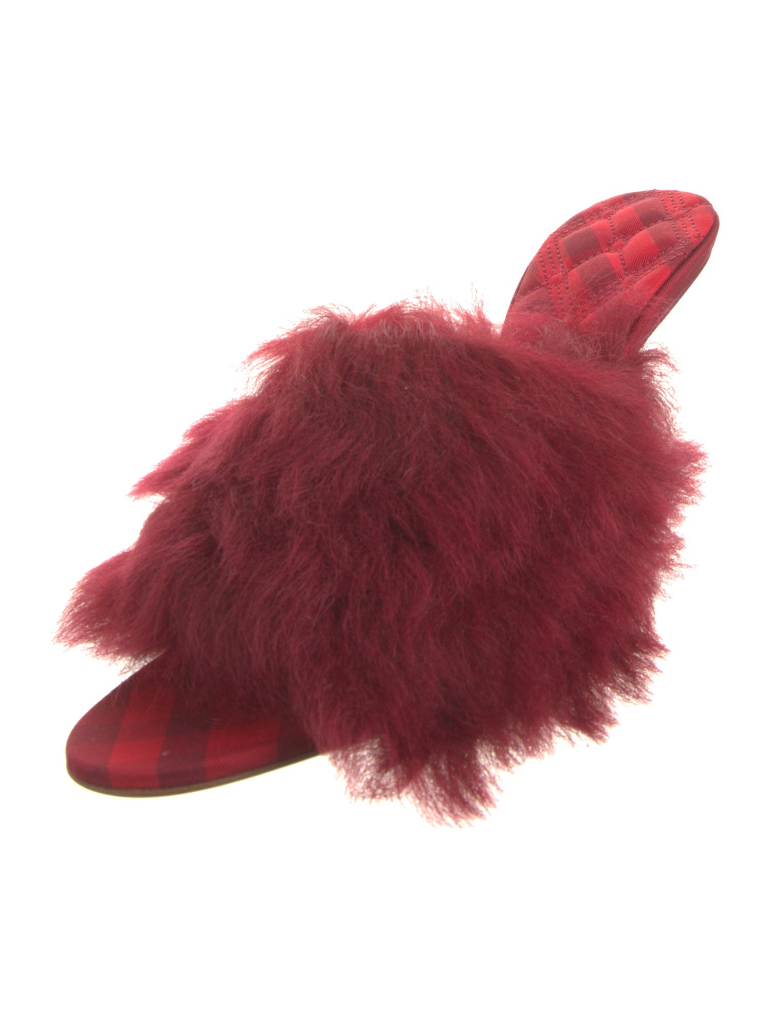 Burberry Faux Fur Slides