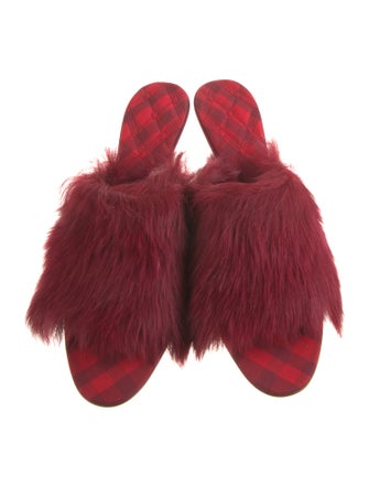 Burberry Faux Fur Slides
