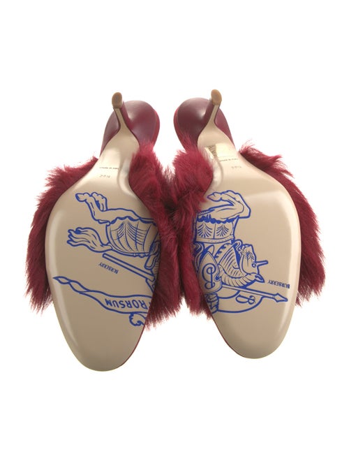 Burberry Faux Fur Slides