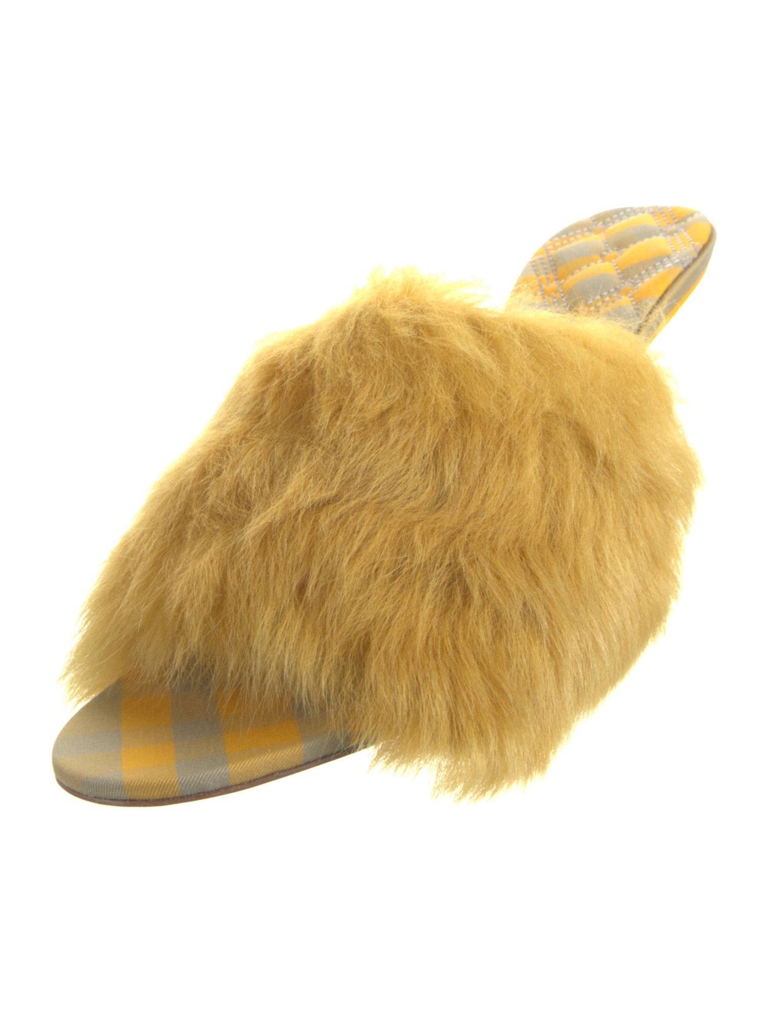 Burberry Prorsum Faux Fur Slides