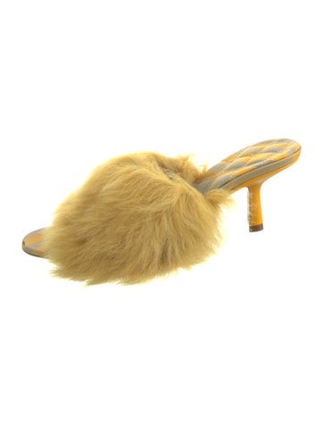 Burberry Sandals Faux Fur Slides Us7, It37 | 7