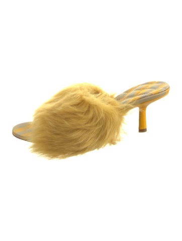 Burberry Sandals Faux Fur Slides Us7, It37 | 7