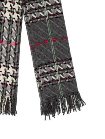 Burberry Merino Wool Plaid Print Scarf