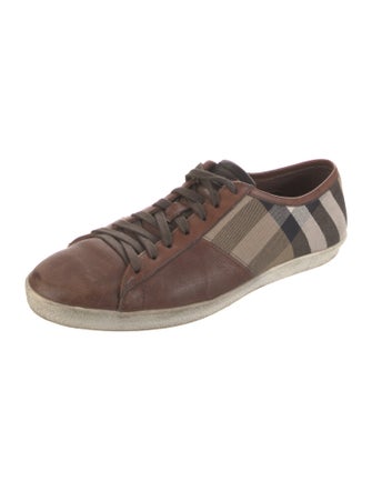 Burberry House Check Pattern Canvas Sneakers