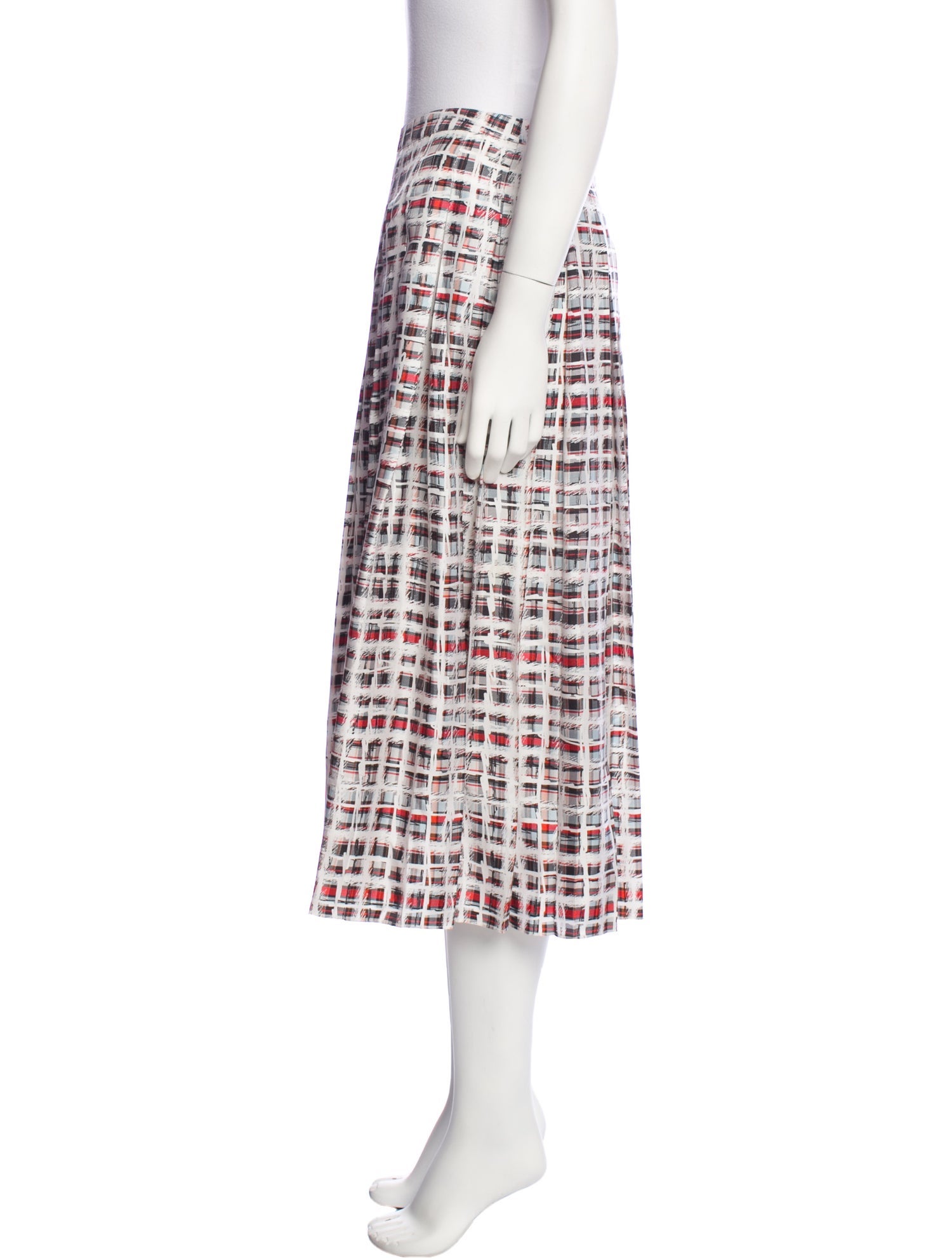 Burberry Silk Midi Length Skirt