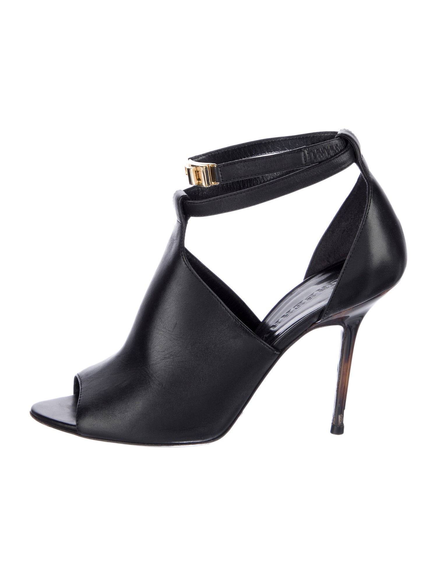 Burberry Nova Check Pattern Leather Sandals