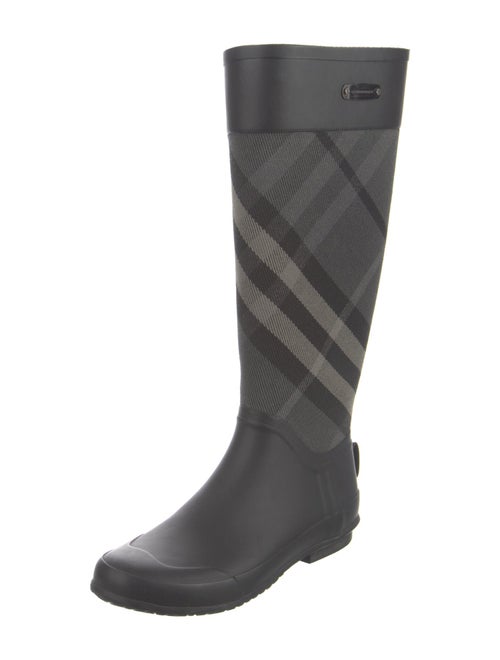 Burberry Nova Check Pattern Rubber Rain Boots