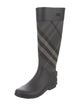 Burberry Nova Check Pattern Rubber Rain Boots