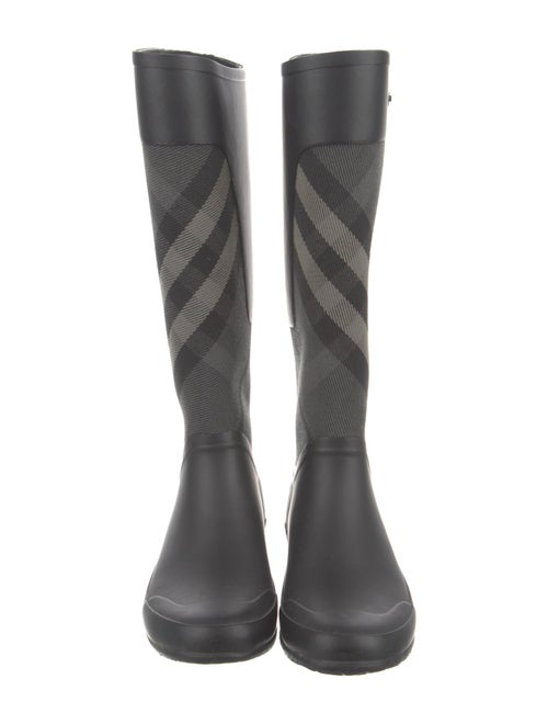 Burberry Nova Check Pattern Rubber Rain Boots