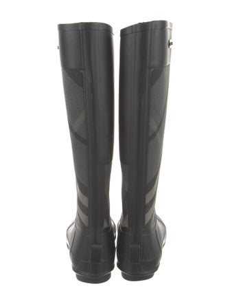 Burberry Nova Check Pattern Rubber Rain Boots