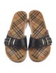 Burberry Nova Check Pattern Leather Slides