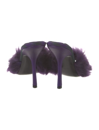 Burberry Faux Fur Slides