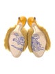 Burberry Shearling Leather Trim Embellishment Slides