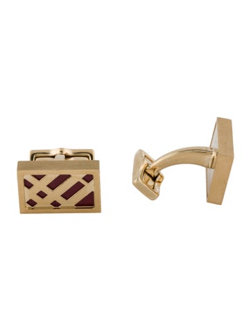 Burberry Ceramic Check Cufflinks