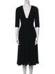 Burberry Virgin Wool Midi Length Dress