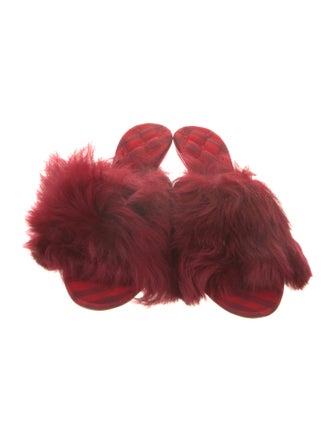 Burberry Lamb Fur Slides