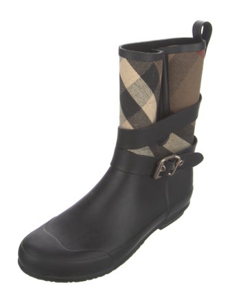 Burberry Exploded Check Pattern Rubber Rain Boots