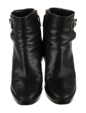 Burberry Nova Check Pattern Leather Boots