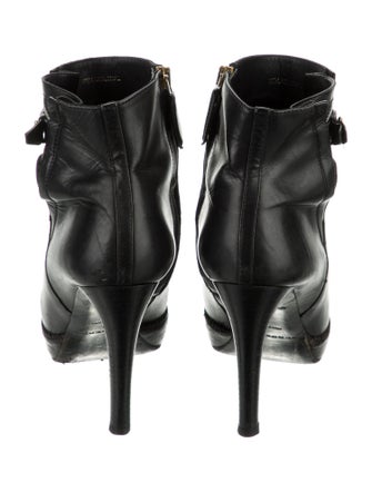 Burberry Nova Check Pattern Leather Boots